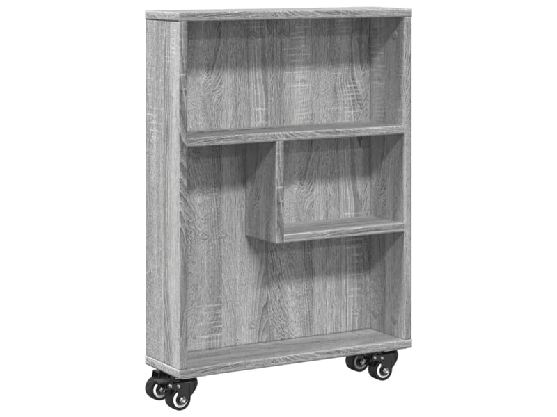  Chariot de rangement étroit sonoma gris bois d'ingénierie  - Conforama A