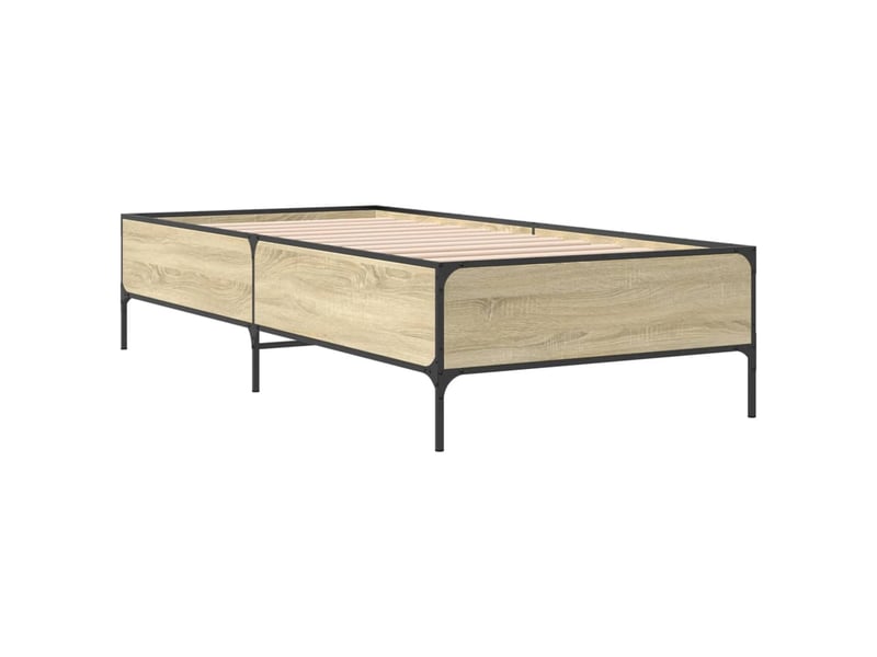  Lit simple- lit adulte -  cadre de lit sans matelas chêne sonoma 100x200 cm  - Conforama B