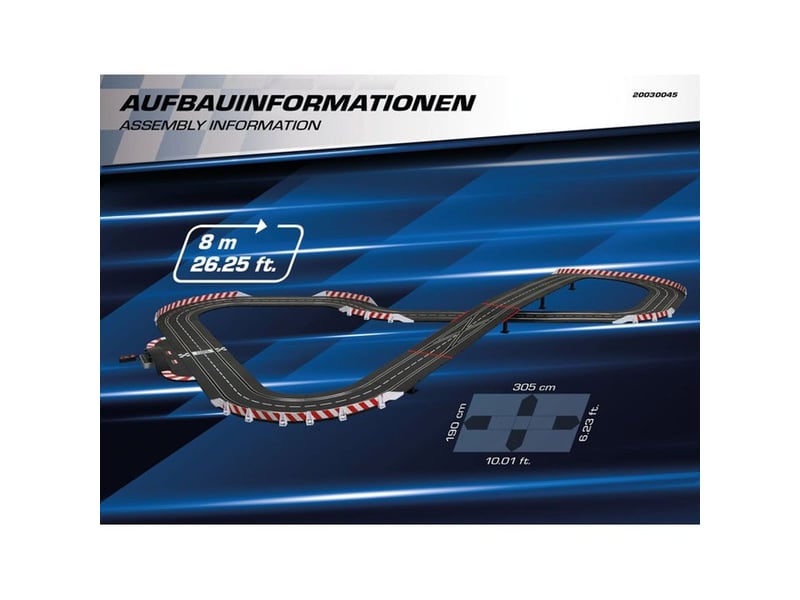 Circuit slot digital 1:32 carrera digital 132 full throttle 2 voitures gt boucle et changement de voie 20030045 - Conforama E