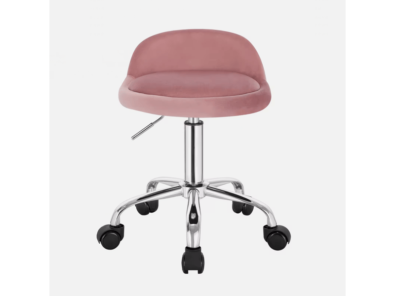  Tabouret de bureau 30x30x65,5 cm réglable métal rose  - Conforama A