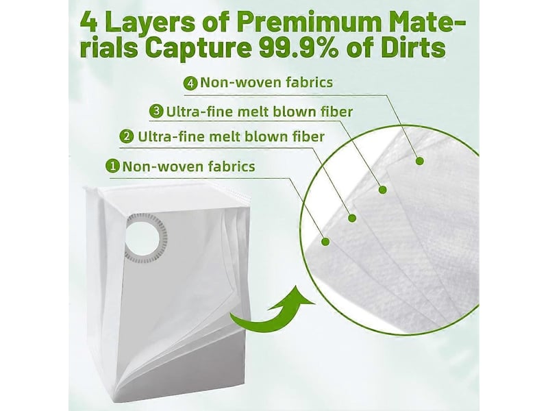  12pcs vacuum bags replacement for i1+ i2+ i3+ i4+combo i5+ i6+ i7+ i8+ j5+ j6+ j8+ s9 vacuum cleaner  - Conforama E