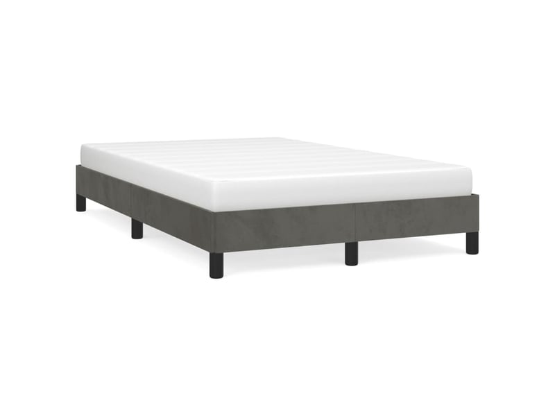  Lit double- lit adulte -  cadre de lit sans matelas gris foncé 120x190 cm velours  - Conforama A