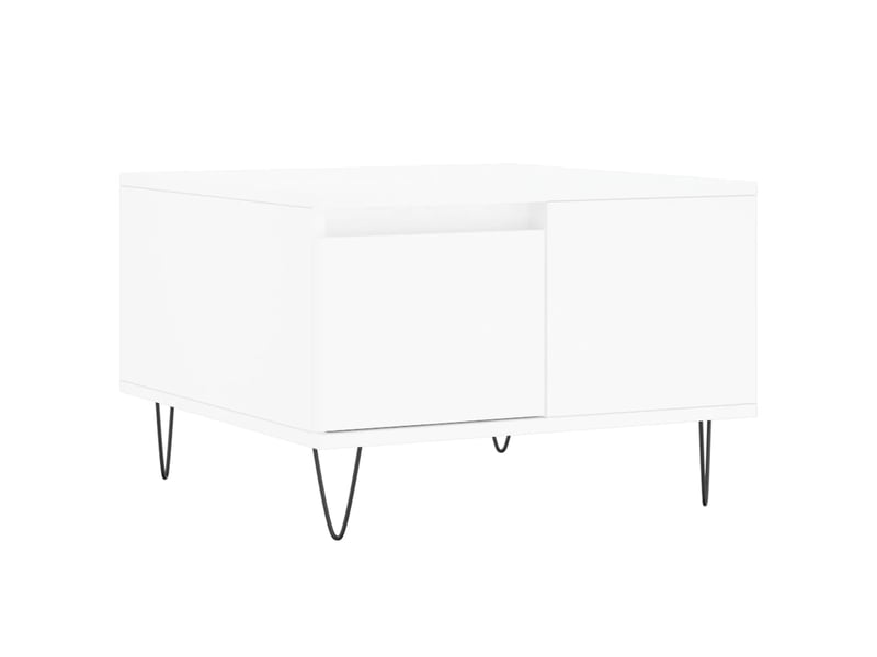  Table basse | table d'appoint salon blanc 55x55x36,5 cm bois d'ingénierie  - Conforama A