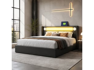 Lit coffre 160x200 cm    coloris noir