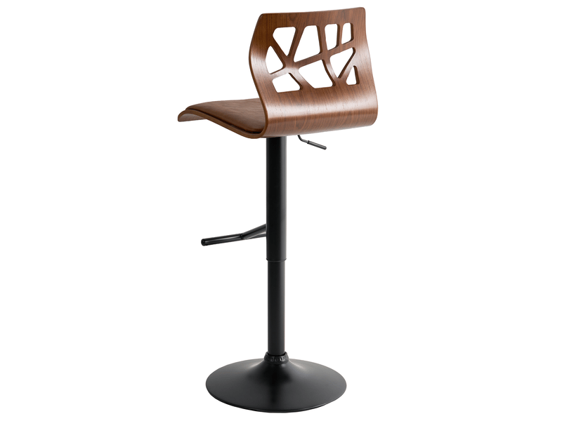 Lot de 2 chaises de bar petersburg cuir pu marronnoir  - Conforama E