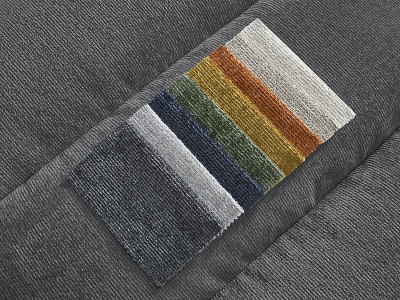  Bobochic canapé droit fixe 3 places sierra tissu texturé gris foncé SIERRA - Conforama C