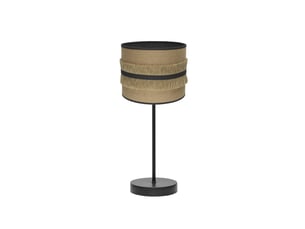 Lampe à poser fabrilamp natalia toile de jutenoir 1 x e14 43 x 17 x 17 cm