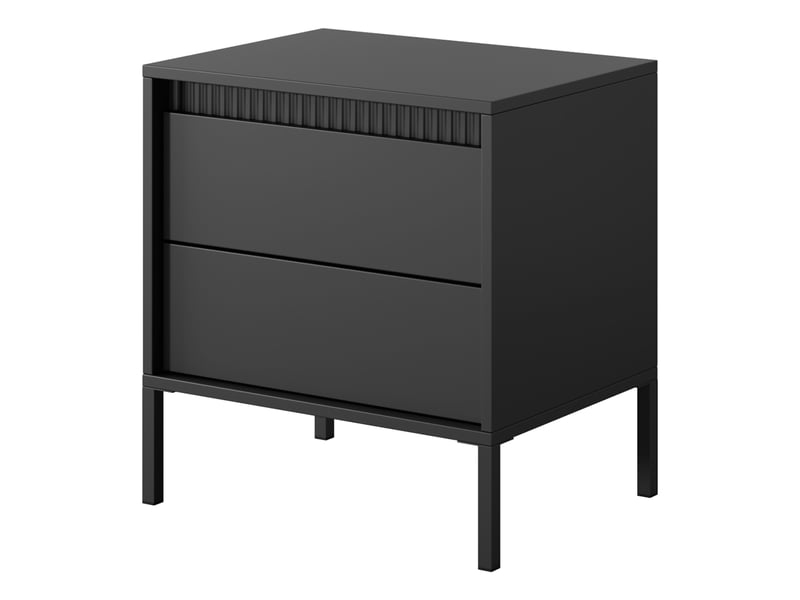  Table de chevet gasalisa, 2 tiroirs, 54x40x56h cm noir Gasalisa - Conforama D