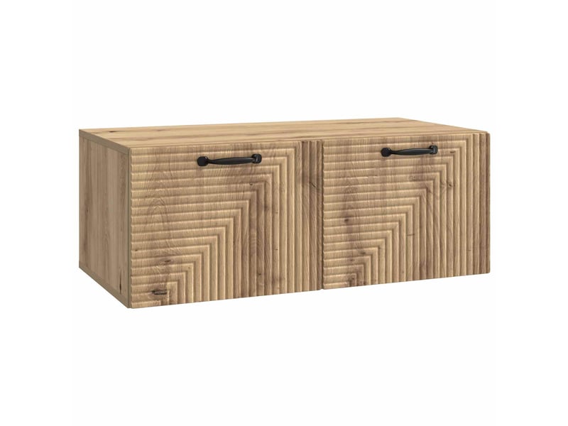  Meuble tv - banc tv - meuble de rangement mural 78,5 x 41 x 30 cm chêne artisanal  - Conforama A