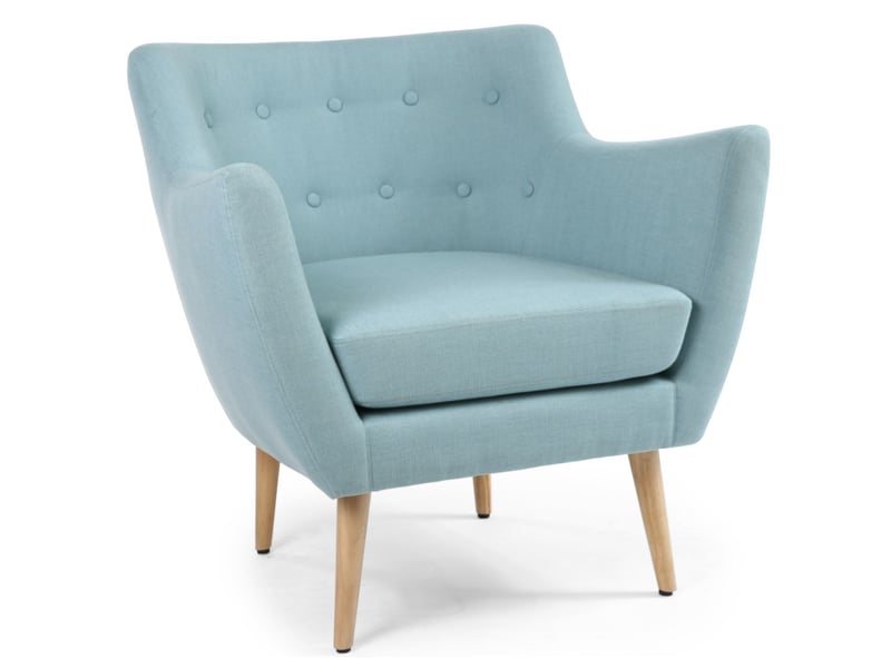  Fauteuil scandinave molly tissu bleu Molly - Conforama A