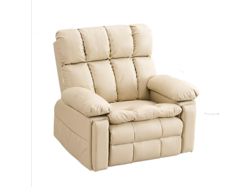  Fauteuil relax électrique,109x107x109 cm,avec aide au lever et massage,beige  - Conforama A