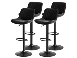 tabouret de bar assise réglable en hauteur  <strong>HAUSS SPOLE</strong>  - noir hauteur d'assise 63 cm vendu Par 4