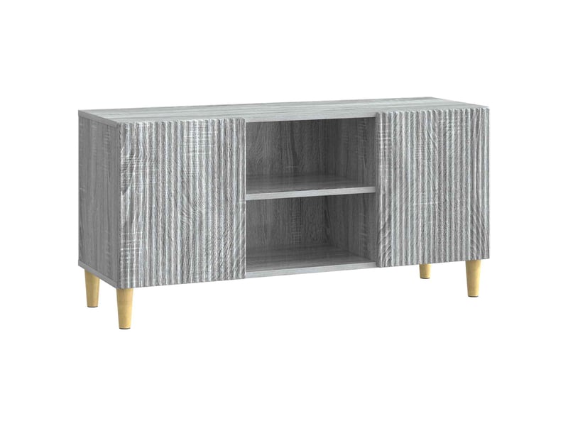  Meuble tv - banc tv - meuble de rangement 102 x 34,5 x 50 cm sonoma gris bois d'ingénierie  - Conforama A
