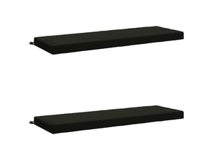 Lot de 2 coussins de banc, coussins d'assise soest 100 % polyester noir cf56828