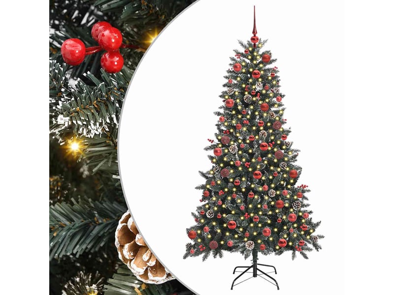  Sapin de noël - arbre de noël artificiel vert 180 cm pvc, plastique et acier  - Conforama A