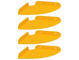 Lot de 4 étagères flottantes d'angle, étagères murales jaune moutarde 18 x 18 x 2 cm cf41668