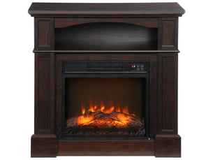 Cheminée électrique effet flamme led, chauffage 1800 w, télécommande, 80,5 cm