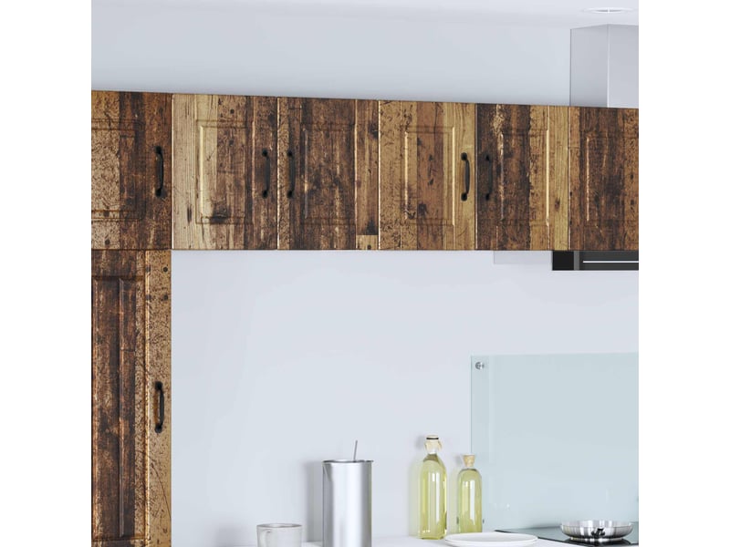 Meuble mural de cuisine | armoire de cuisine 2 pcs bois ancien bois d'ingénierie shl8954 - Conforama B