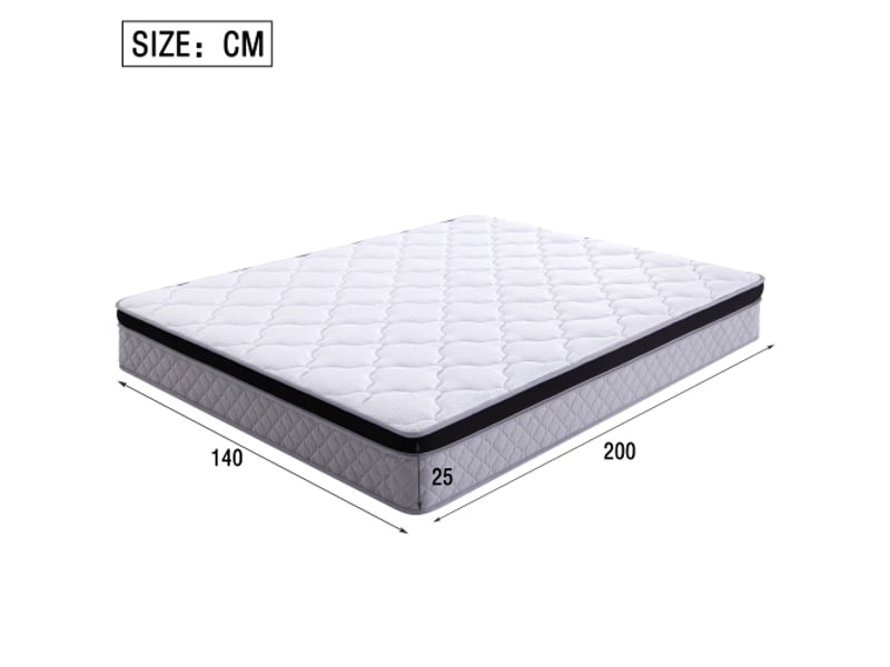  Matelas à ressorts 140x200 cm - épaisseur 25 cm - h3 - conception ergonomique - matelas roulé - blanc  - Conforama C