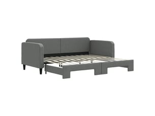 Lit simple 90x200 cm    coloris gris