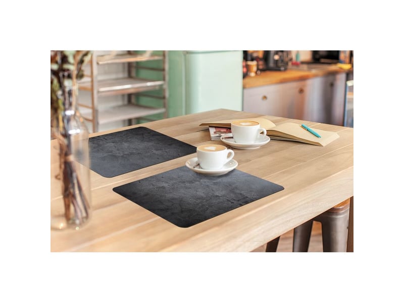  Sets de table industriel - béton - gris - ardoise - rétro lot de 6 tapis antidérapant 45x30  - Conforama B