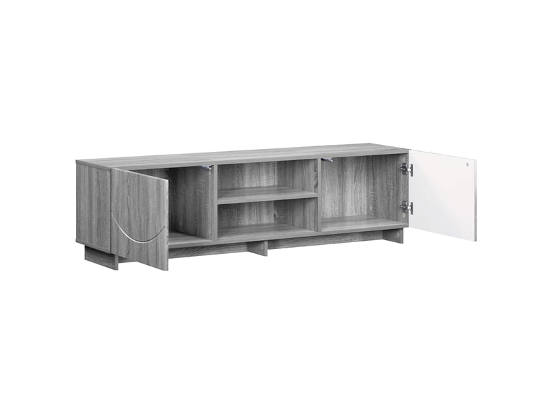  Meuble tv, banc tv 140x34,5x40 cm sonoma gris bois d'ingénierie shl31548  - Conforama C