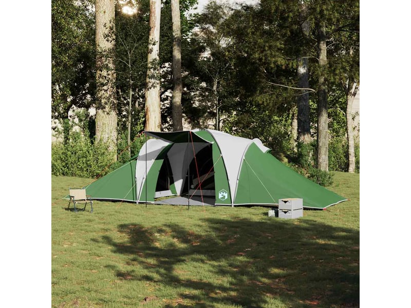 Tente de camping, tente familiale à dôme 6 personnes vert imperméable shl75341 - Conforama C