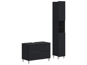 Ensemble de 2 meubles de salle de bain zwolle noir cf63240