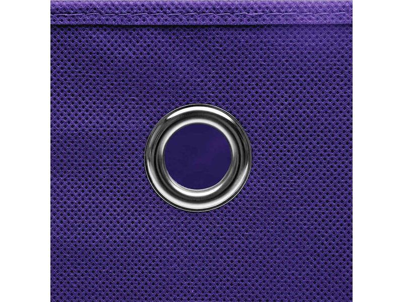  Boîtes de rangement 4 pcs tissu intissé 28x28x28 cm violet  - Conforama D