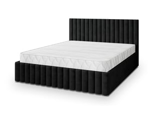 Lit coffre 180x200 cm <strong>MASSENO</strong> <strong></strong> coloris noir
