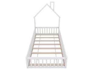 Lit cabane 90x200 cm MAISONORA   coloris blanc