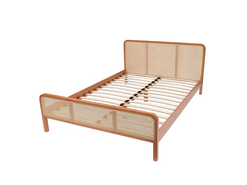  Lit cannage en pin massif marron noisette anna 140x190 - lt17018  - Conforama C