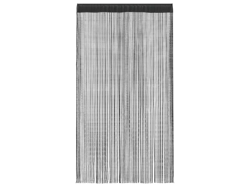  Lot de 2 rideaux en fils, rideau de porte 140 x 250 cm noir cf43848  - Conforama C