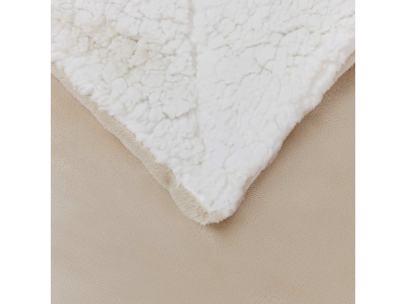  Plaid canapé beige 220x240 cm 2.67 kg polaire  - Conforama E