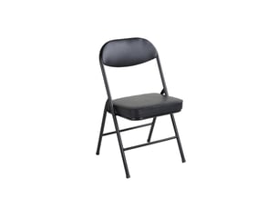 Chaise pliante rembourrée, lot de 4, structure métallique robuste, capacité 220 lbs, pour maison et bureau, sans installation