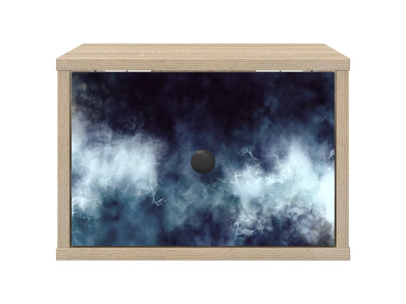  Table de chevet - cabinet de chevet - table de nuit mural raalte chêne sonoma 36 x 33 x 25 cm  - Conforama C