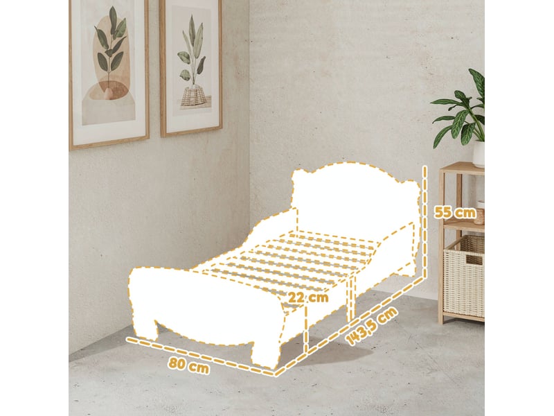 Lit enfant 70x140 bas avec barrières de sécurité evryae - Conforama E