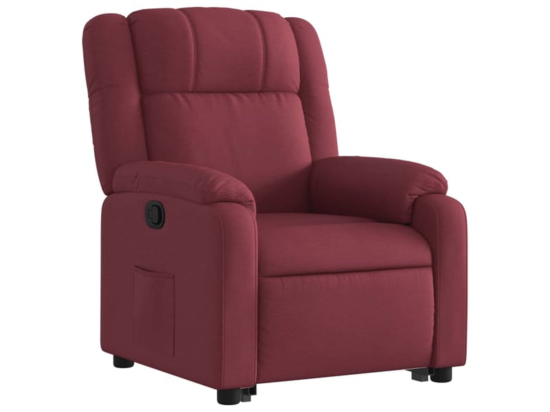  Fauteuil inclinable, fauteuil relax salon rouge bordeaux tissu shl9067  - Conforama D