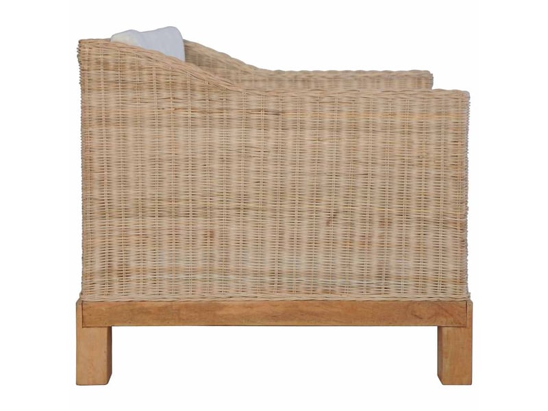  Fauteuil relax salon, fauteuil avec coussins rotin naturel  - Conforama E