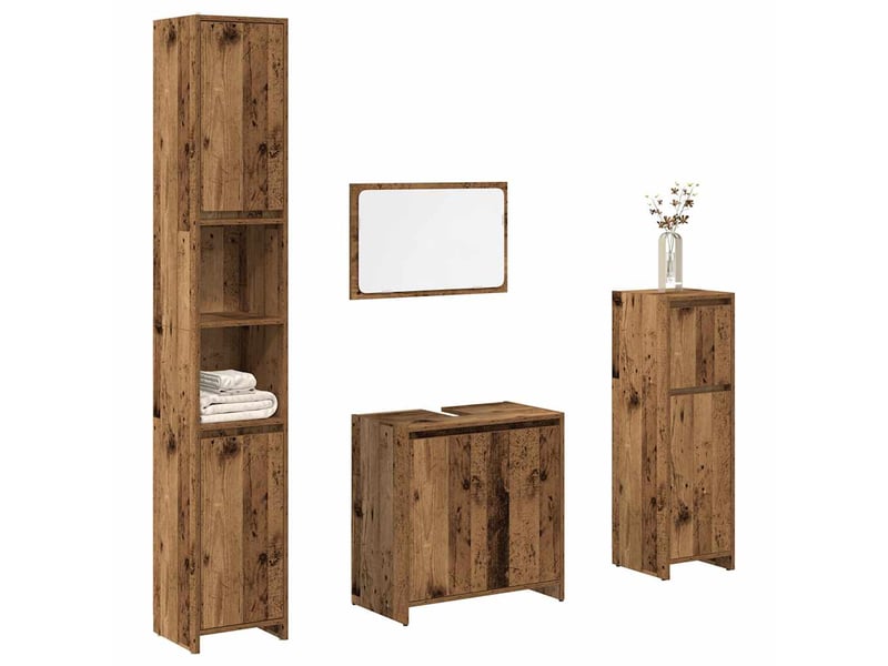 Ensemble de meubles salle de bain 4 pcs bois d'ingénierie cf63964  - Conforama B