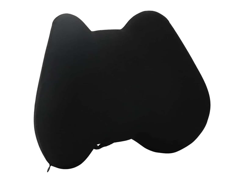  Coussin dorsal, coussin lombaire noir mousse à mémoire de forme 40 x 32 x 13 cm cf56448  - Conforama C