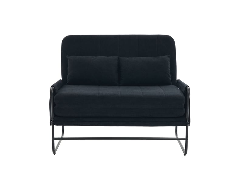  Canapé-lit 2 places 104x85x92 cm convertible métal noir sans matelas  - Conforama A