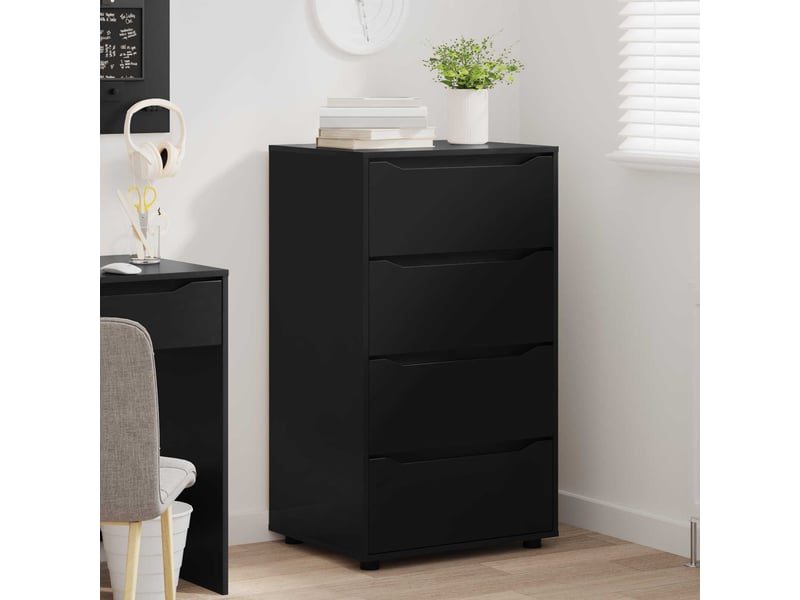  Armoires de rangement salon 60 x 48 x 105 cm bois d'ingénierie noir  - Conforama E