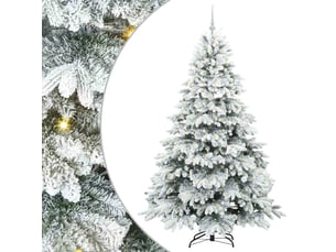 Sapin de noël, arbre de noël artificiel avec 300 led blanc 210 cm pe et pvc cf61218