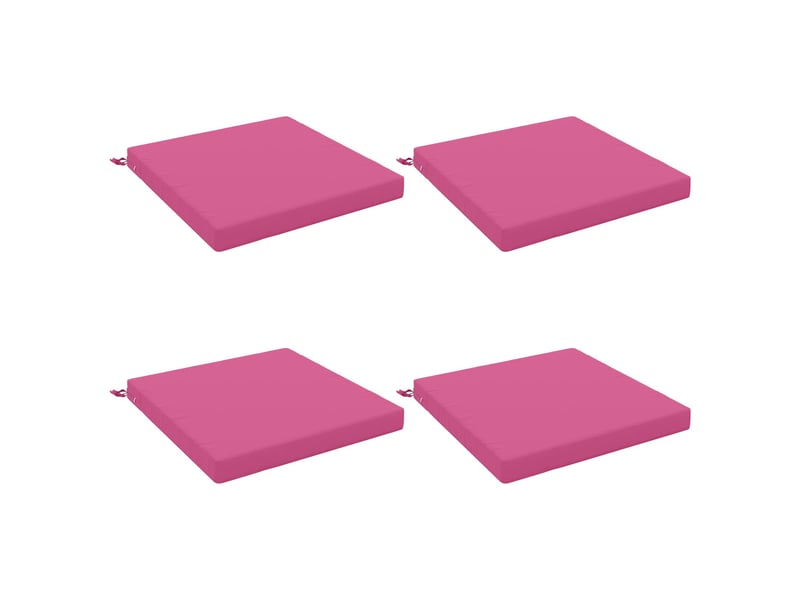  Lot de 4 coussins de siège, coussins d'assise soest 100 % polyester rose cf60491  - Conforama A