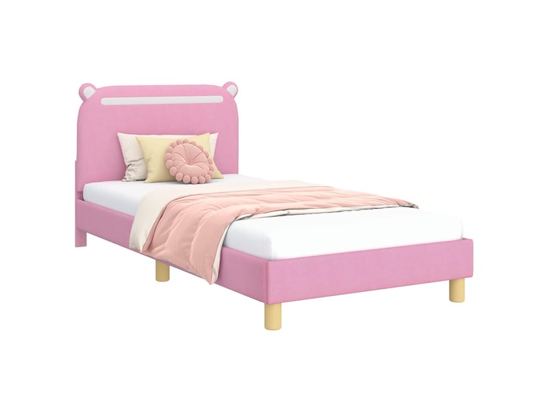 Cadre de lit pour enfants - lit jeune avec tête de lit rose 80 x 200 cm  - Conforama A
