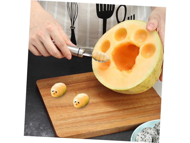 Outils de sculpture sur fruits cuillère à melon en acier inoxydable 304 lot de 4 pièces cuillères à pastèque et melon utiles pour découpe - Conforama B
