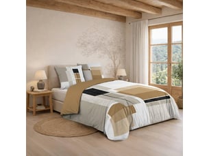 Parure de lit 3 pièces quadro 260x240cm miel