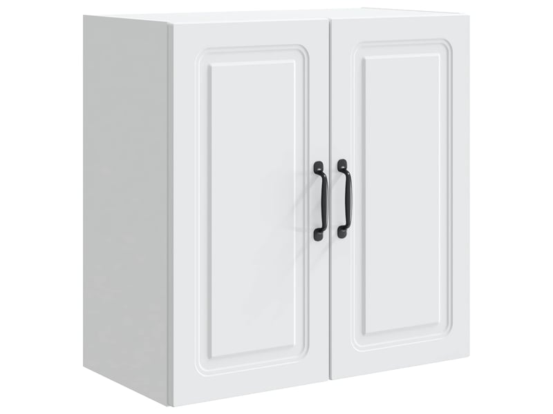  Armoire murale salon, meuble de rangement 59 x 31 x 60 cm bois d'ingénierie blanc shl2394  - Conforama A