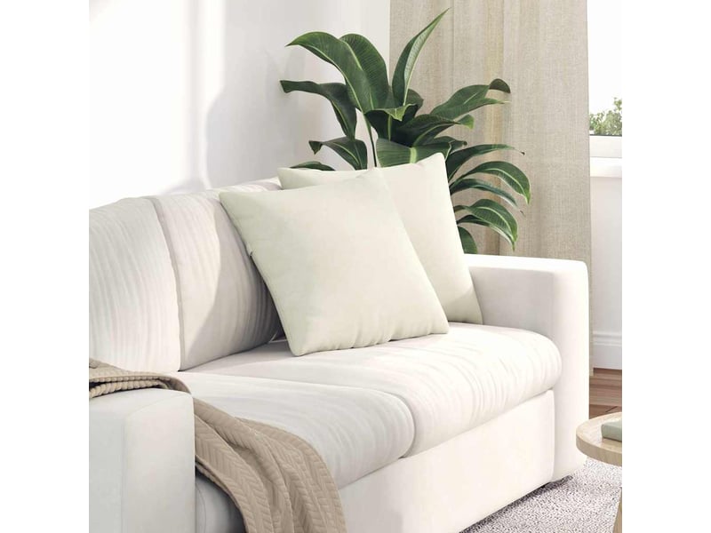  Lot de 2 coussins de canapé, coussins décoratifs crème 45 x 45 cm cf59042  - Conforama B